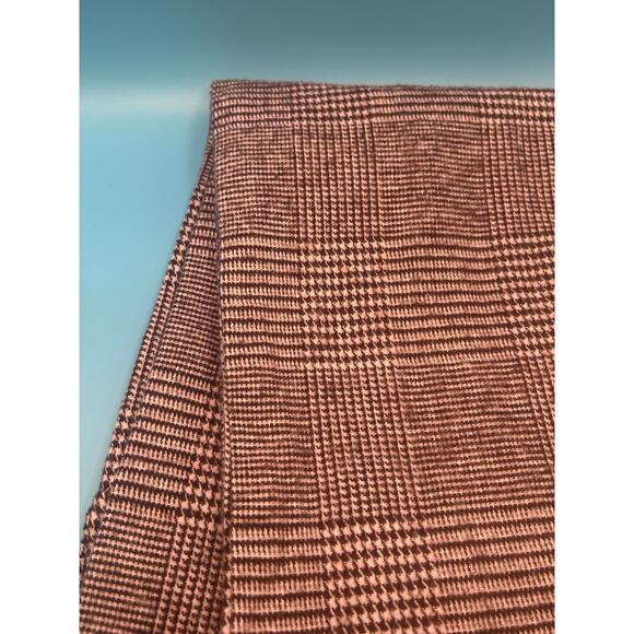 Houndstooth Burgundy Cotton Blend Wrap Around Womens Scarf 70”x32” Cozy - Picture 3 of 5